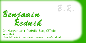 benjamin rednik business card